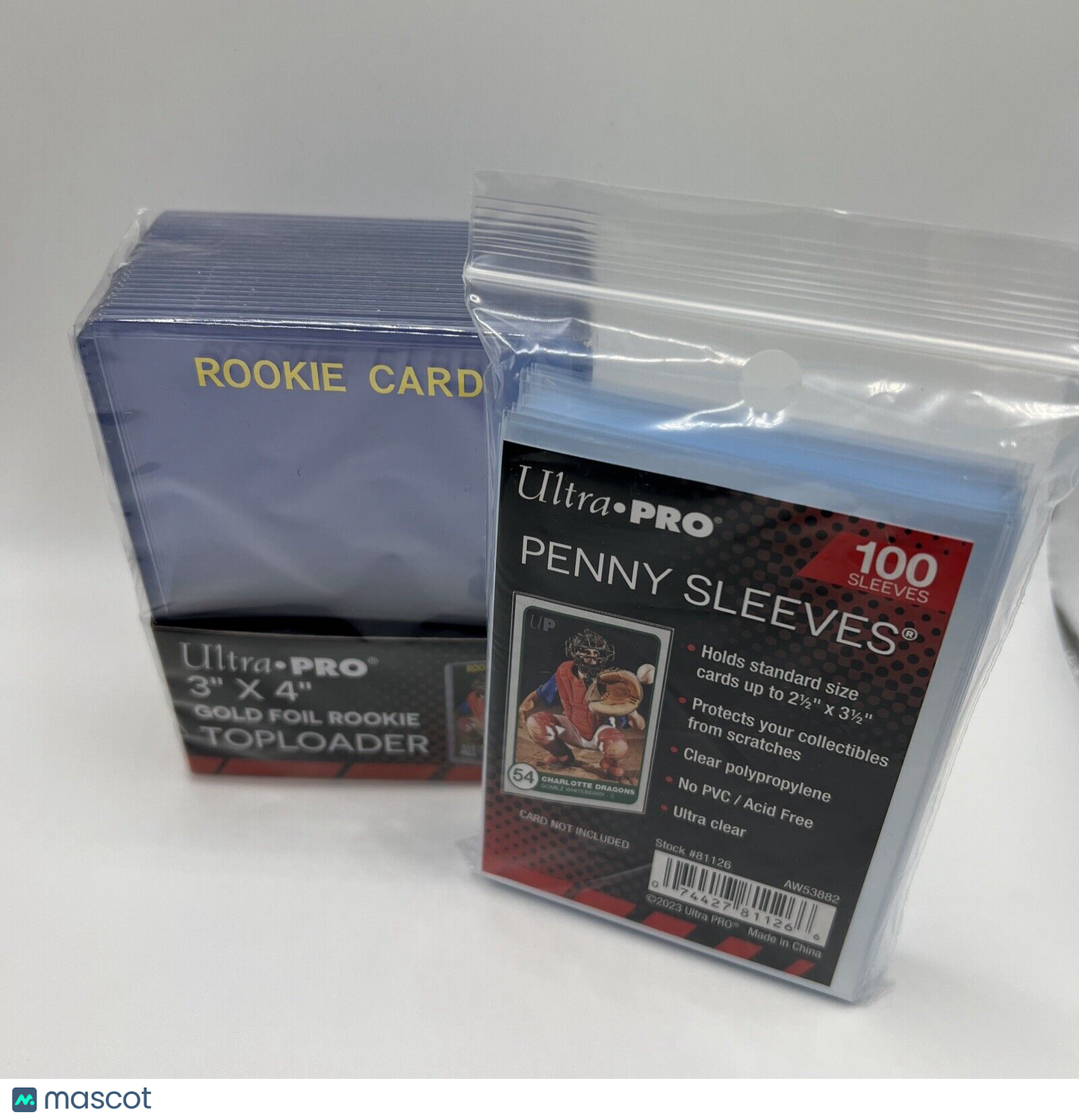 Ultra Pro 3X4 GOLD ROOKIE 35pt Toploaders 1 Pack of 25 AND 100 SLEEVES