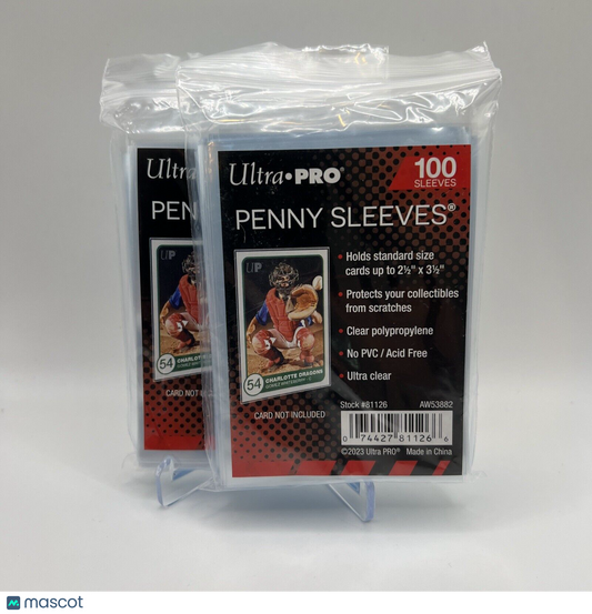 Ultra Pro Penny Card Soft Sleeves 2 Packs of 100 for Standard Sized Cards