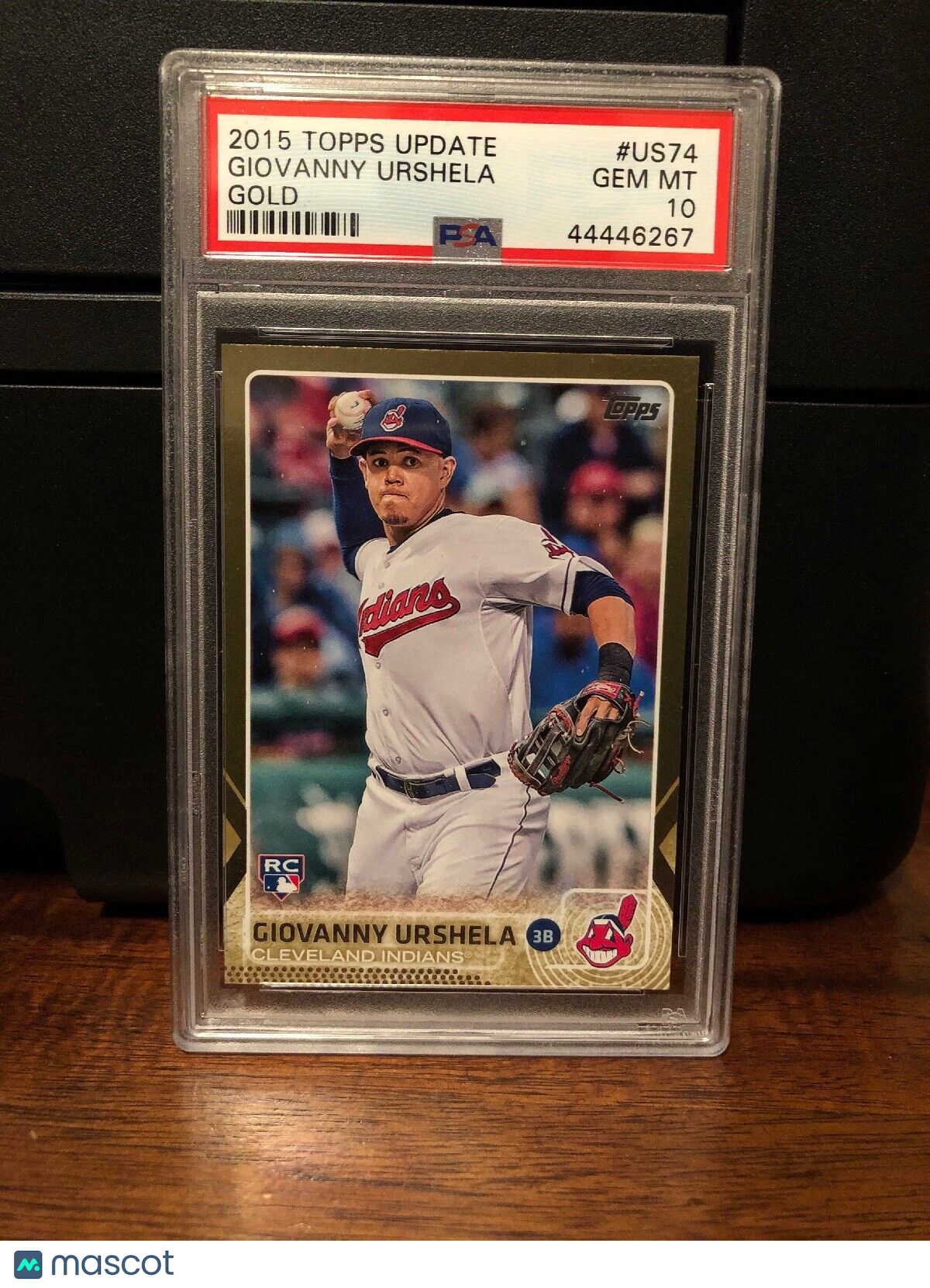 2015 Topps Update GOLD Giovanny Urshela Rookie Baseball Card #US74 PSA 10 POP 1