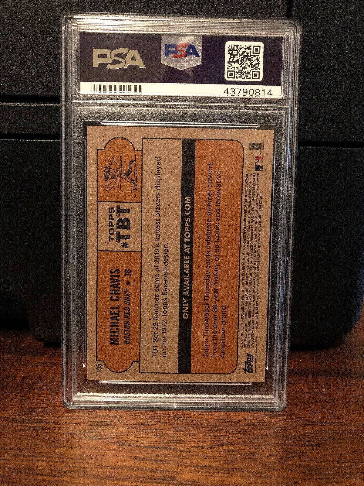 2019 Topps Throwback Thursday Michael Chavis Rookie Card #135 PSA 10 Gem Mint