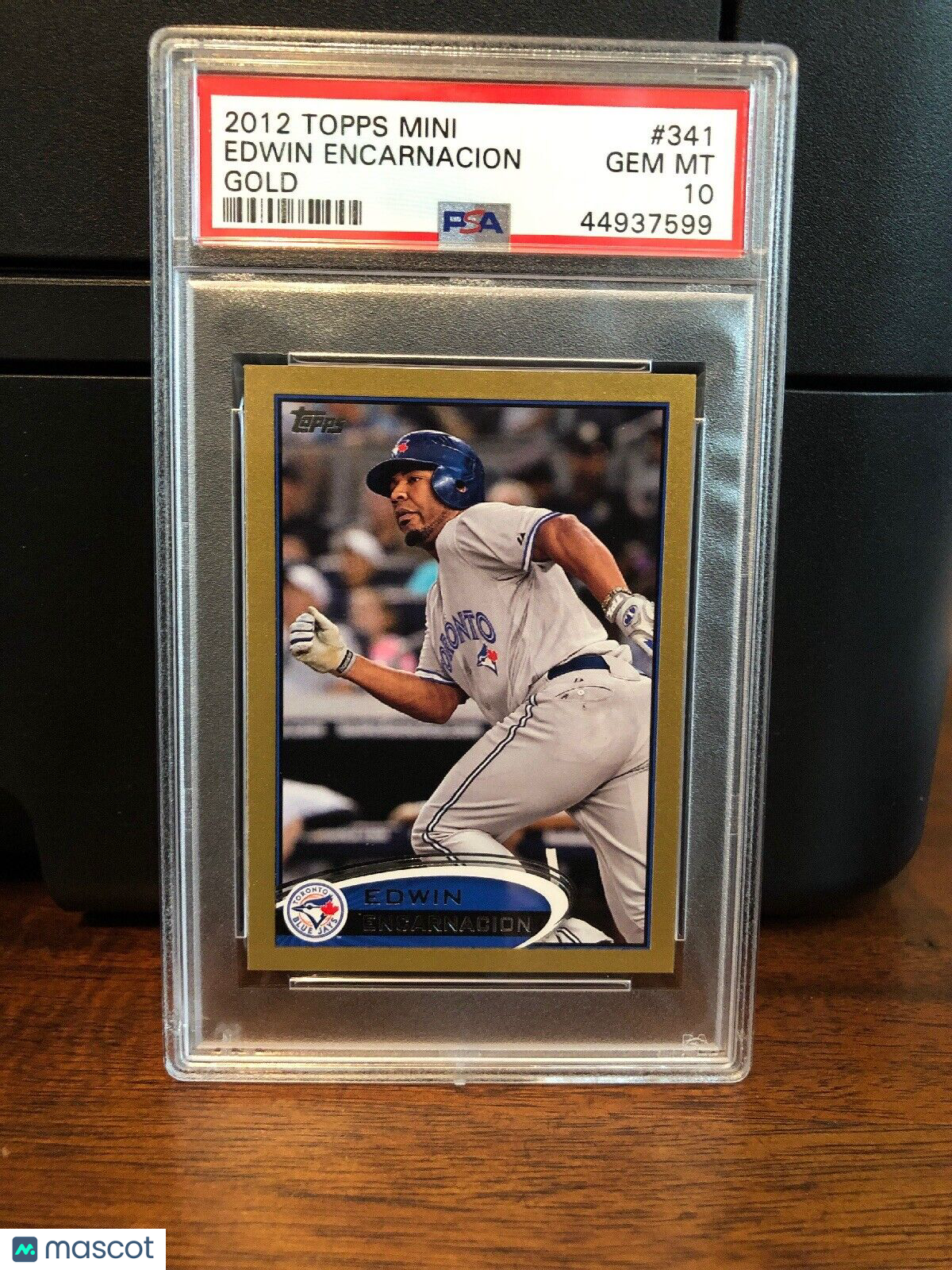 2012 Topps Mini GOLD Edwin Encarnacion Baseball Card #341 PSA 10 POP 1
