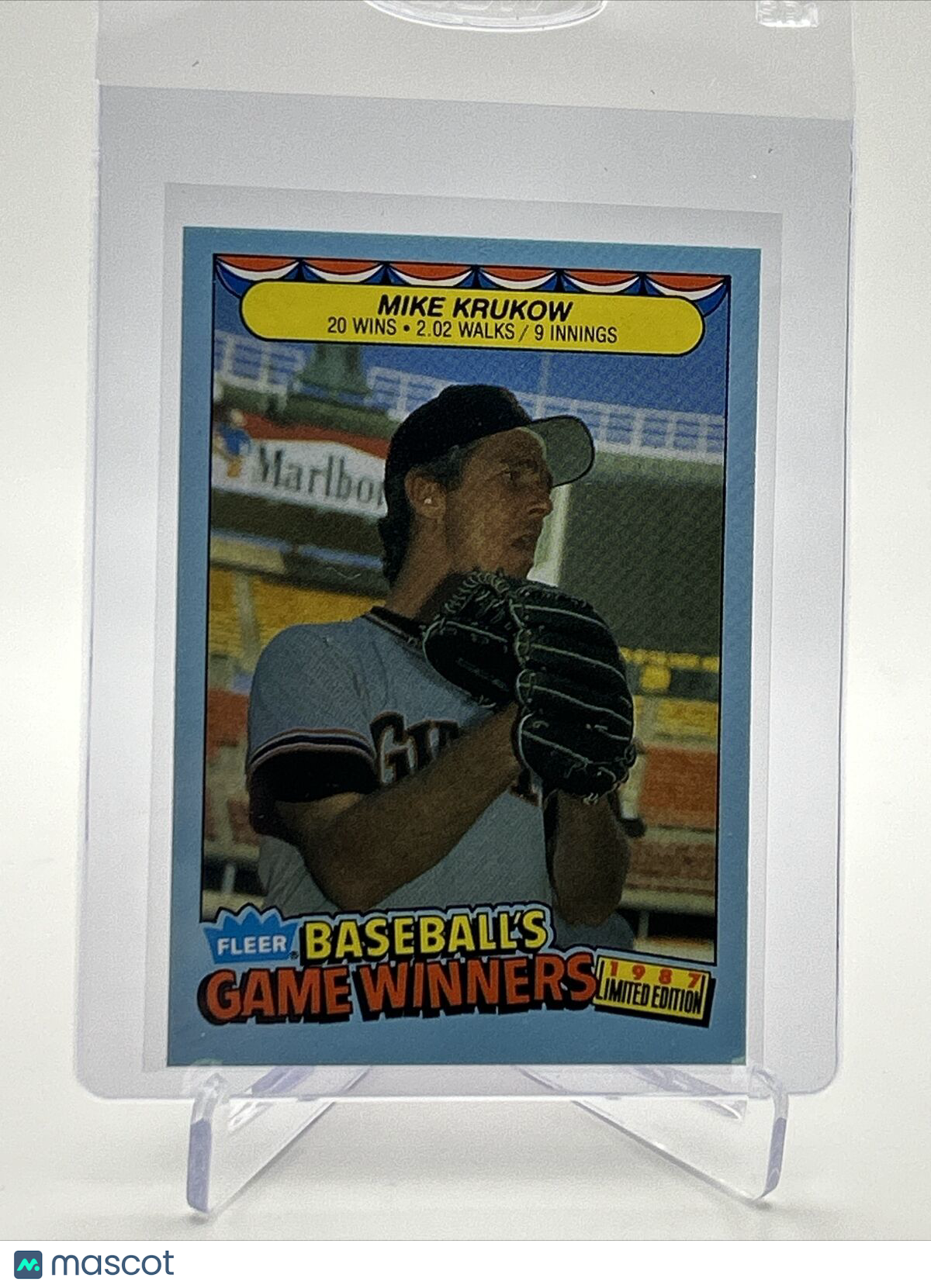 1987 Fleer Baseball's Game Winners Mike Krukow #24 Mint FREE SHIPPING