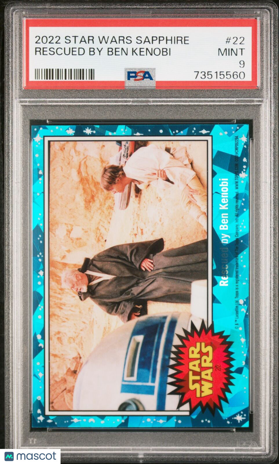 2022 Topps Chrome Sapphire Edition Star Wars Rescued By Ben Kenobi #22 PSA 9