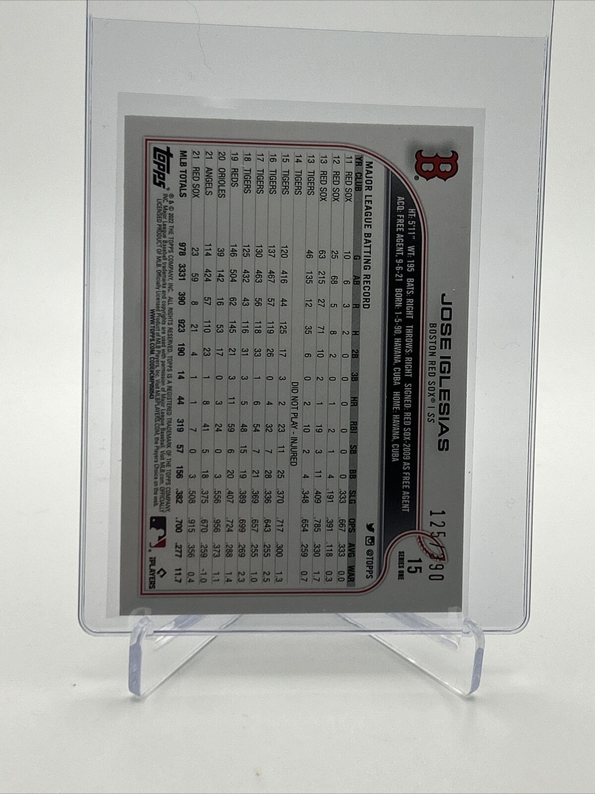 2022 Topps HOBBY FOILBOARD Jose Iglesias Baseball Card #15 /390 FREE SHIPPING