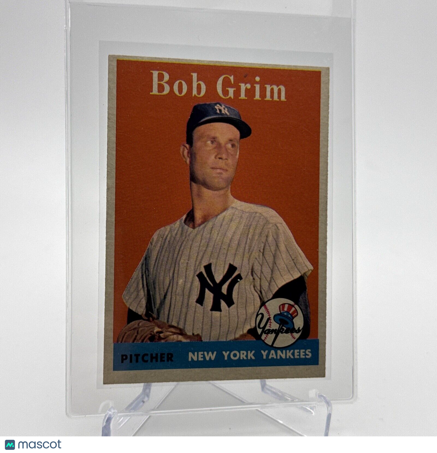 1958 Topps Bob Grim Baseball Card #224 EX Quality #3 FREE SHIPPING