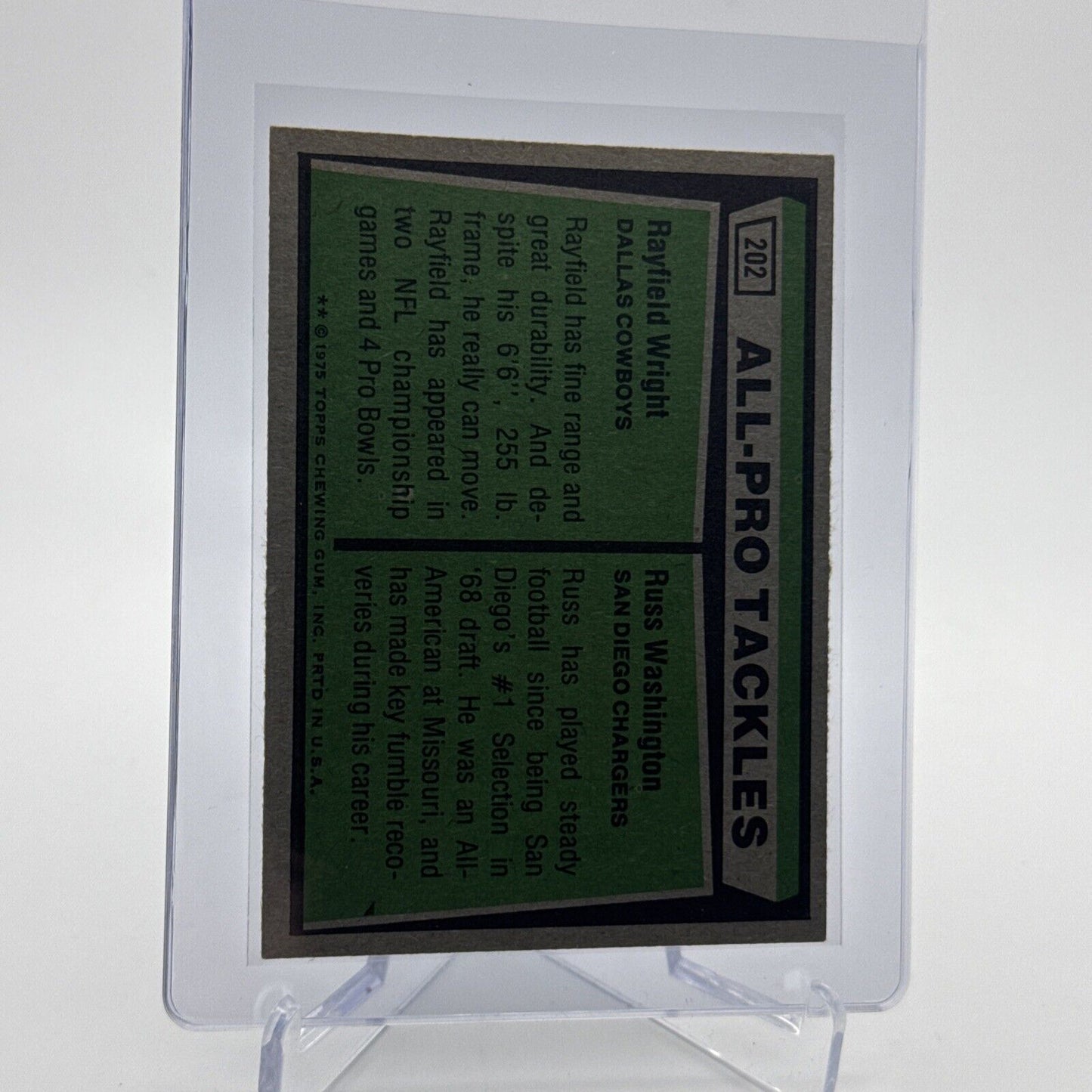 1975 Topps 1974 All-Pro Tackles Football Card #202 NM Quality #4 FREE SHIPPING