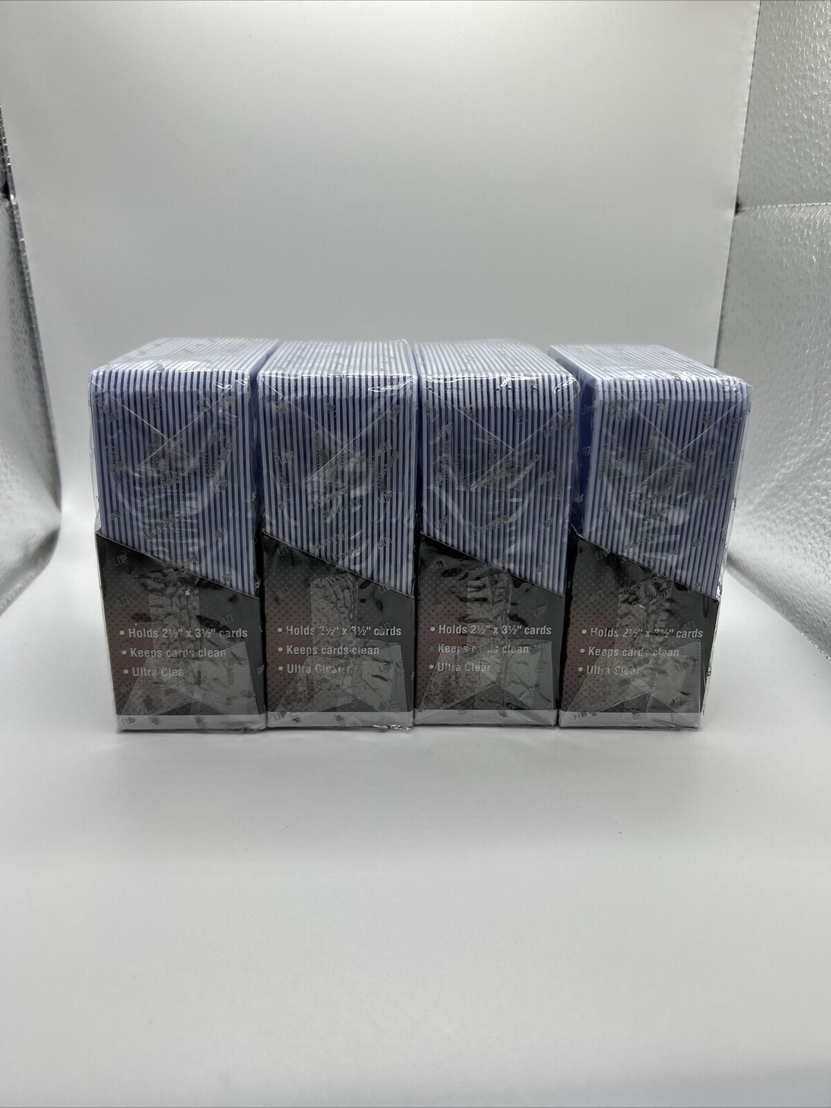 Ultra Pro 3X4 Toploaders 35pt WHITE BORDER 4 Packs of 25 for Standard Cards