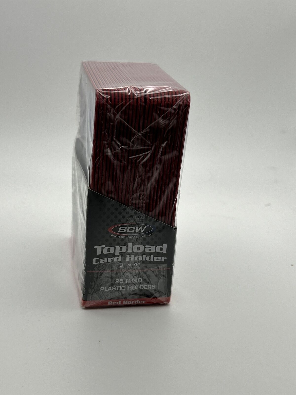 BCW 3X4 RED BORDER Toploaders 35pt 1 Pack of 25 for Standard Sized Cards