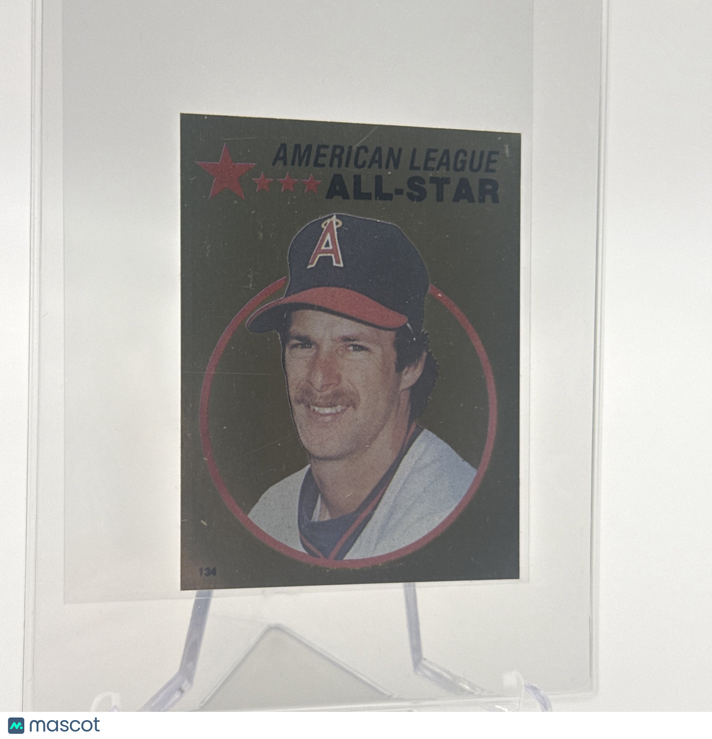 1982 O-Pee-Chee Stickers Rick Burleson FOIL Card #134 NM-MT FREE SHIPPING