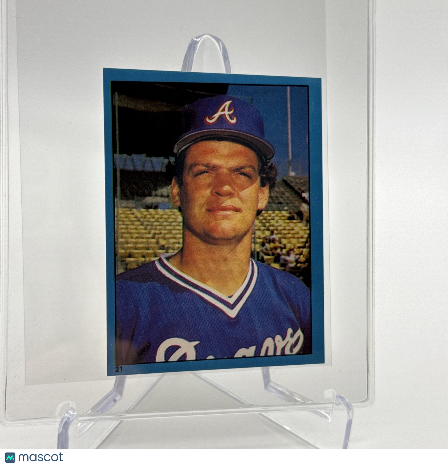 1982 O-Pee-Chee Stickers Bruce Benedict Baseball Card #21 NM-MT FREE SHIPPING