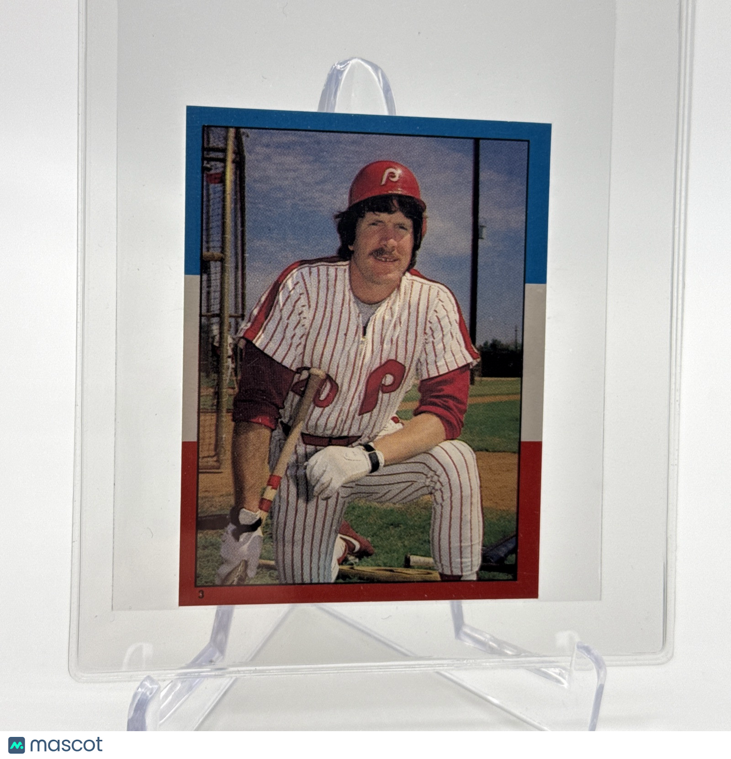 1982 O-Pee-Chee Stickers Mike Schmidt Baseball Card #3 NM-MT FREE SHIPPING