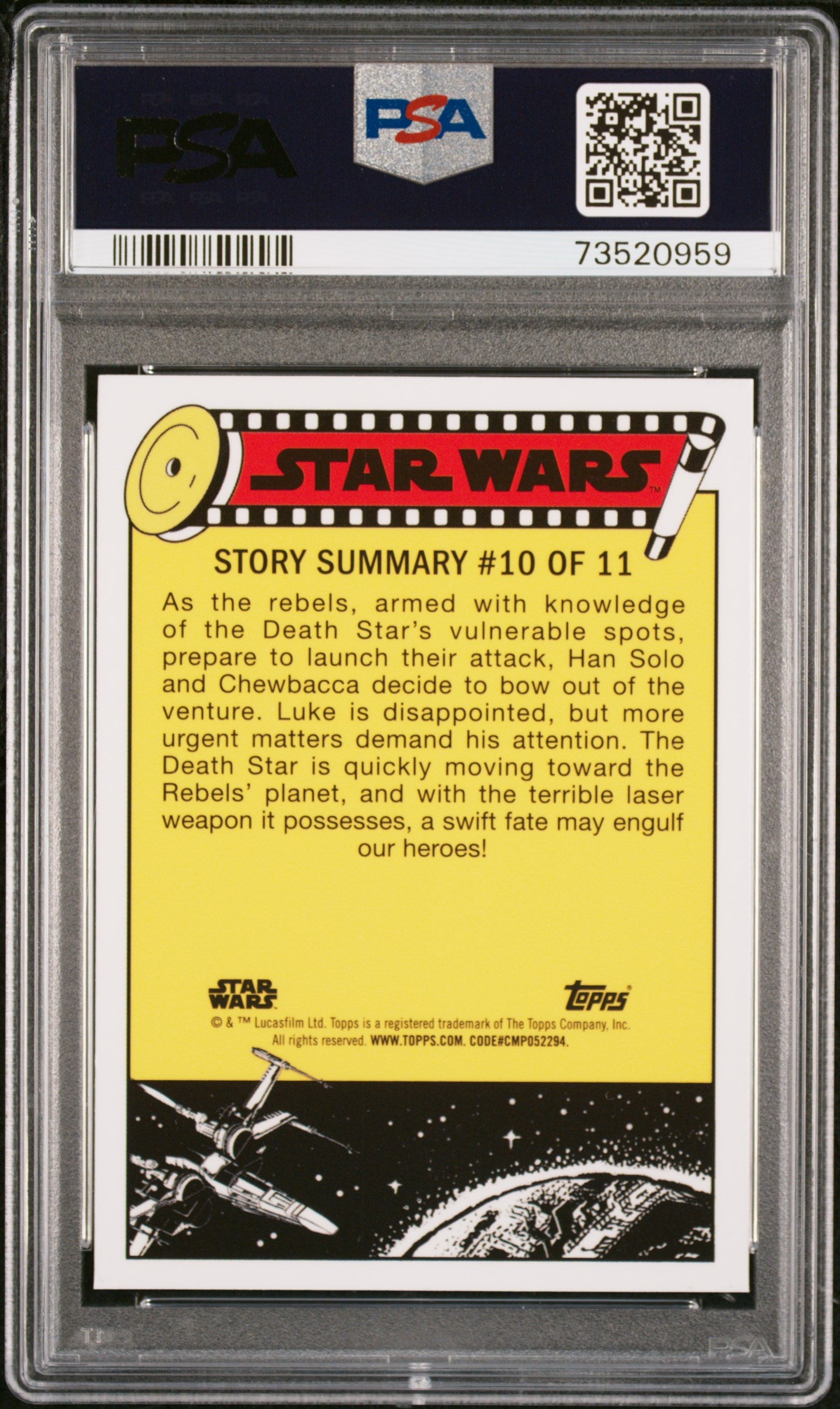 2022 Topps Chrome Sapphire Edition Star Wars Raid Rebels Monitor #49 PSA 10