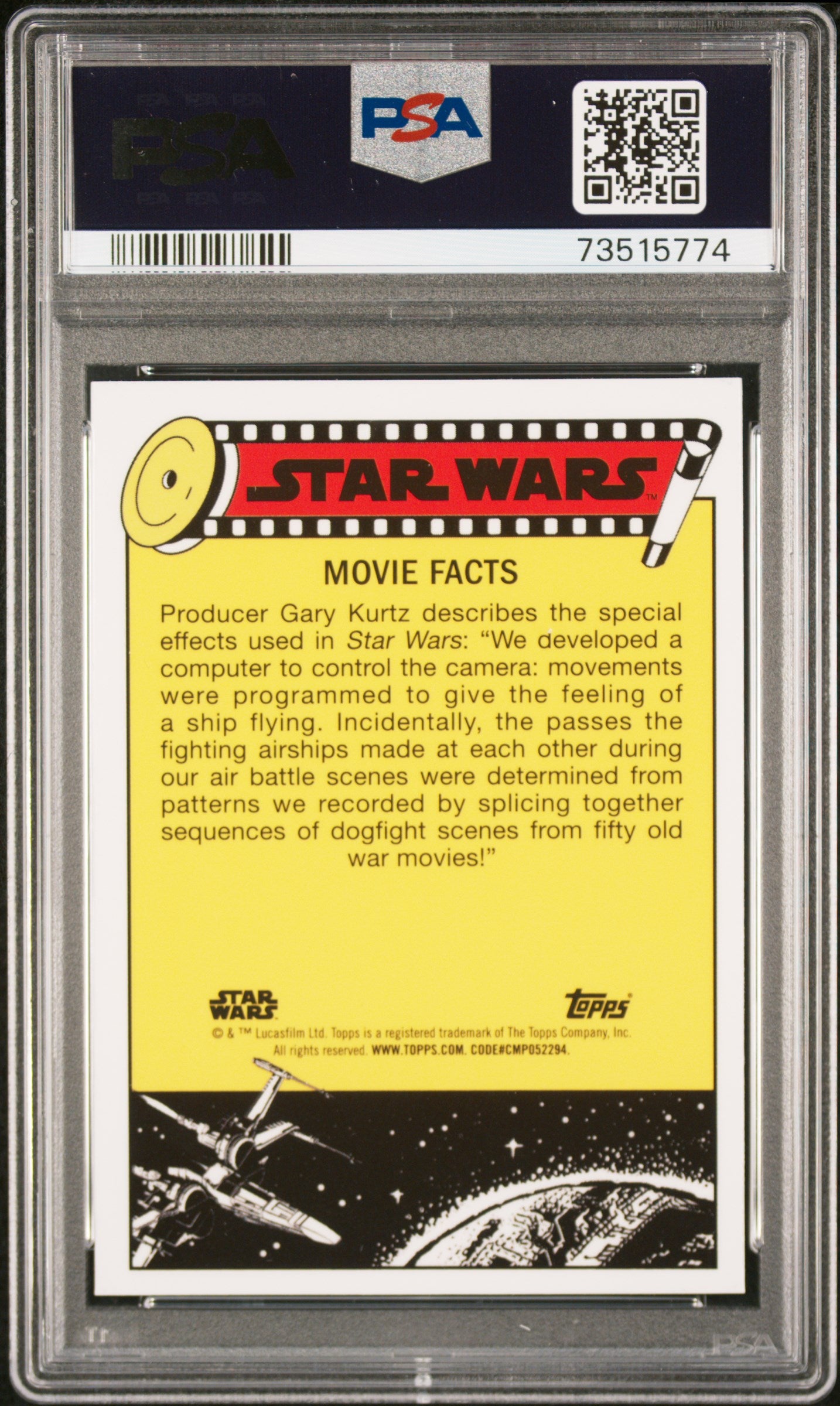 2022 Topps Chrome Sapphire Edition Star Wars Heroism! Honored For #116 PSA 10