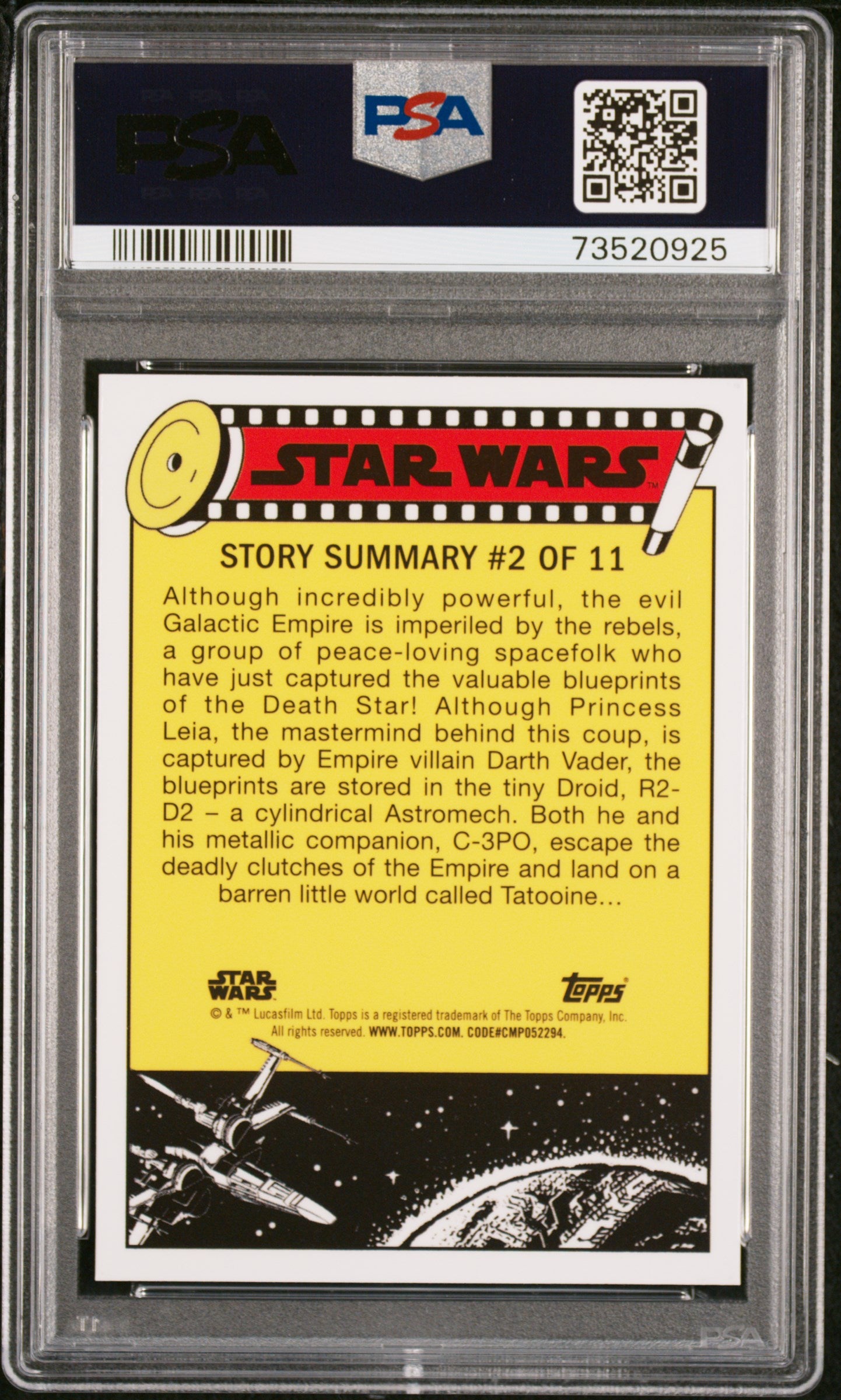 2022 Topps Chrome Sapphire Edition Star Wars Out Chewie Shoot Han #44 PSA 10