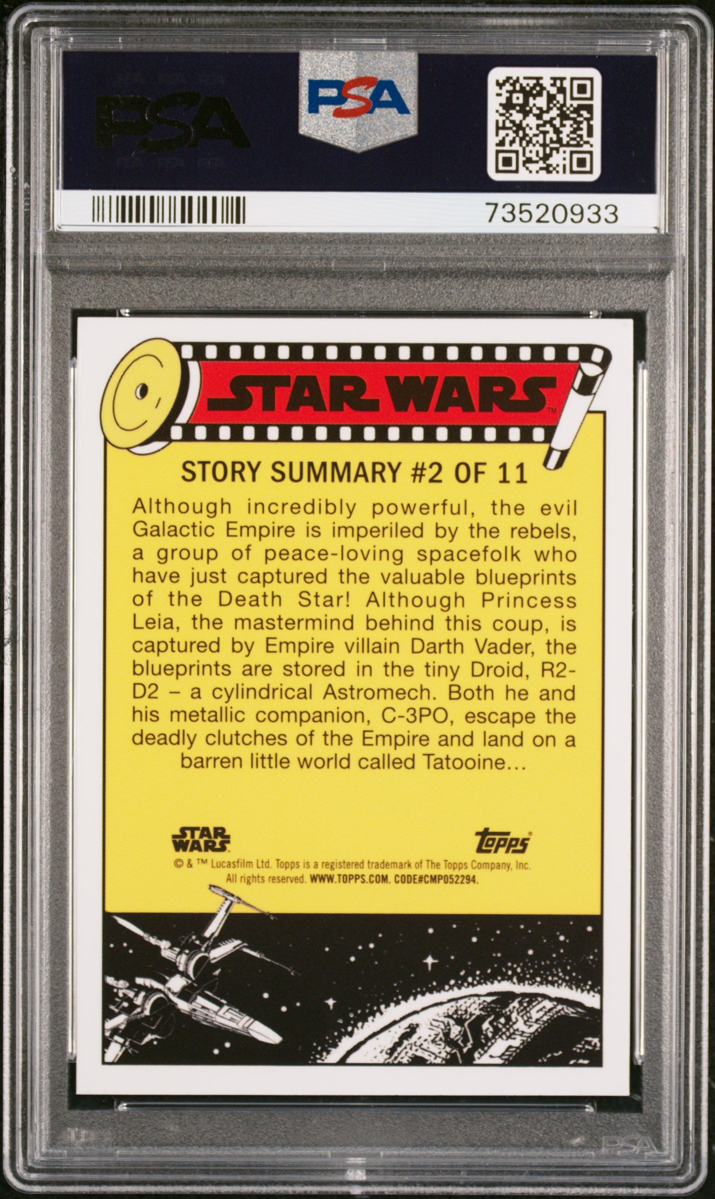 2022 Topps Chrome Sapphire Edition Star Wars Out Chewie Shoot Han #44 PSA 10