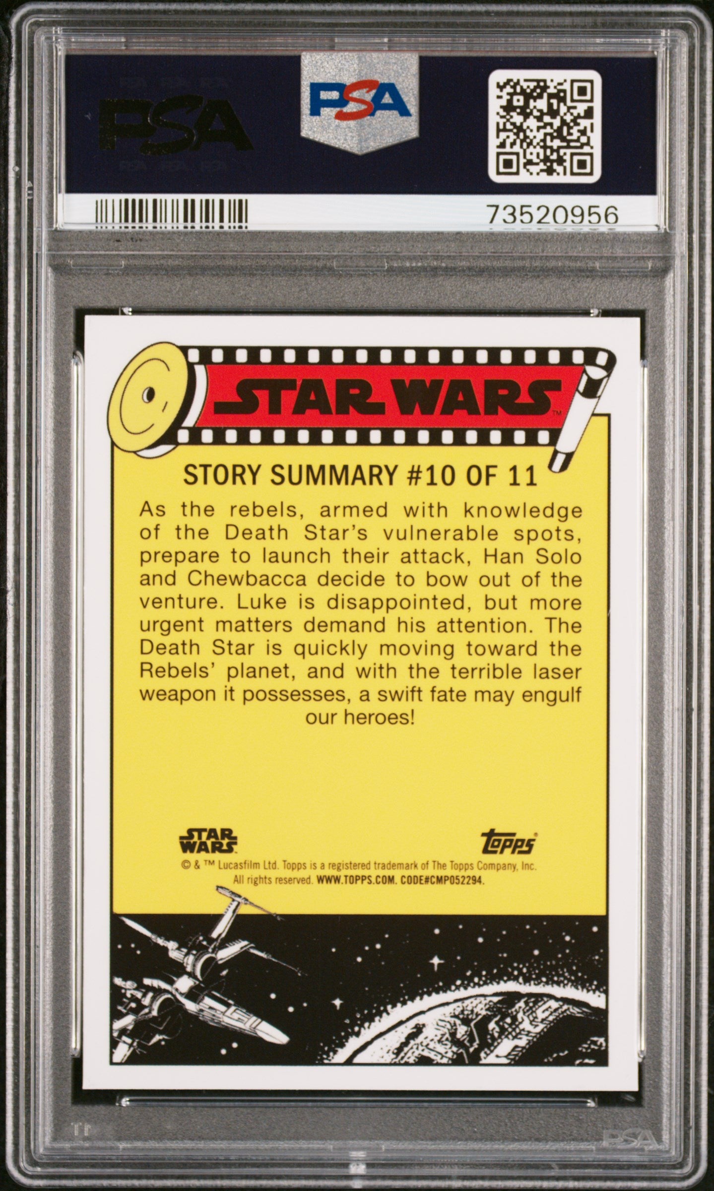 2022 Topps Chrome Sapphire Edition Star Wars Raid Rebels Monitor #49 PSA 10