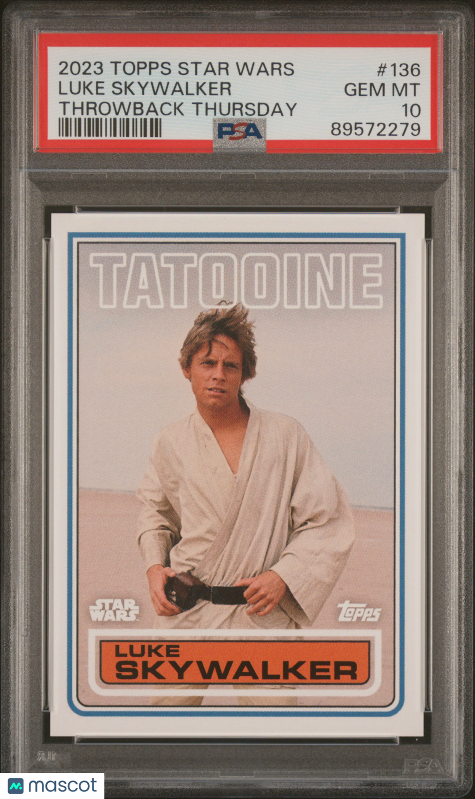 2023 Topps Star Wars Throwback Thursday Luke Skywalker #136 PSA 10
