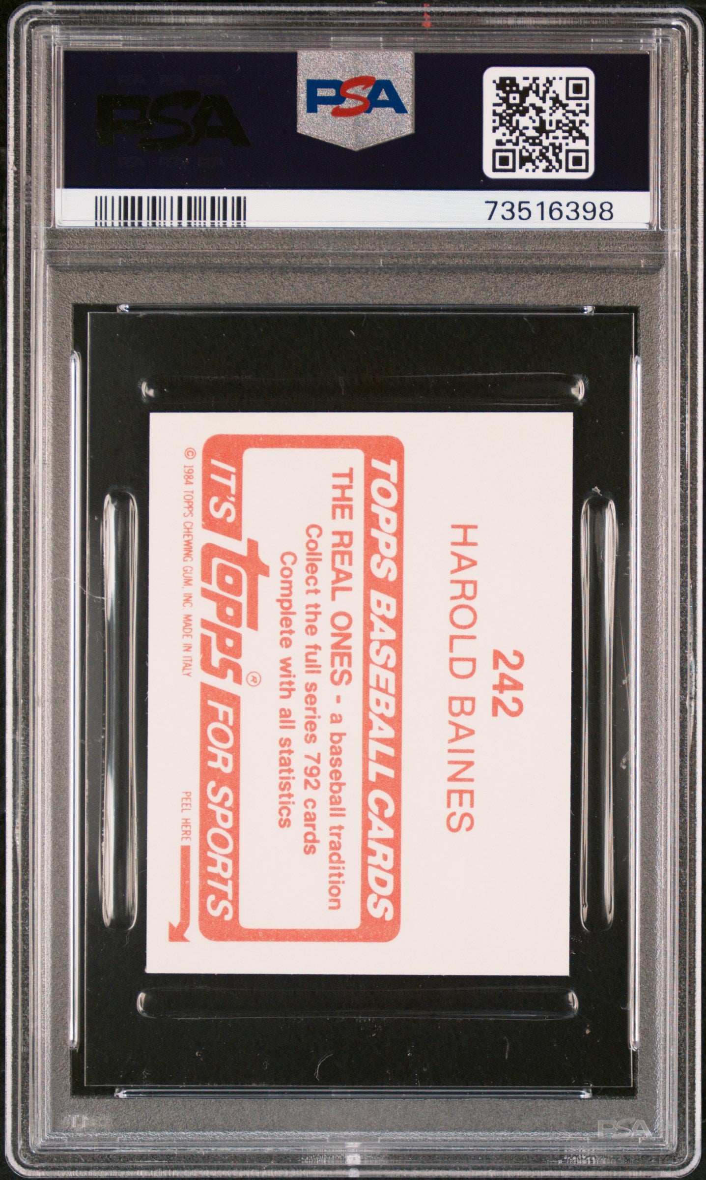 1984 Topps Stickers Baseball Harold Baines #242 Psa 9 73516398