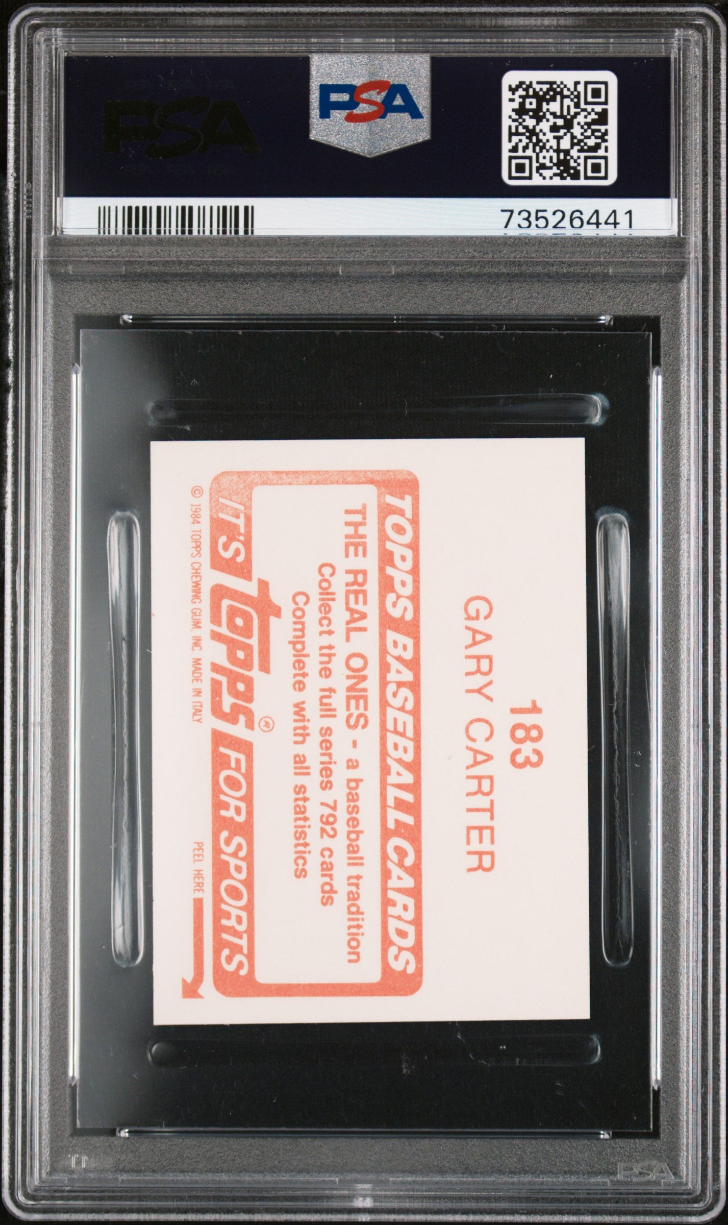 1984 Topps Stickers Baseball Gary Carter #183 Psa 8 73526441