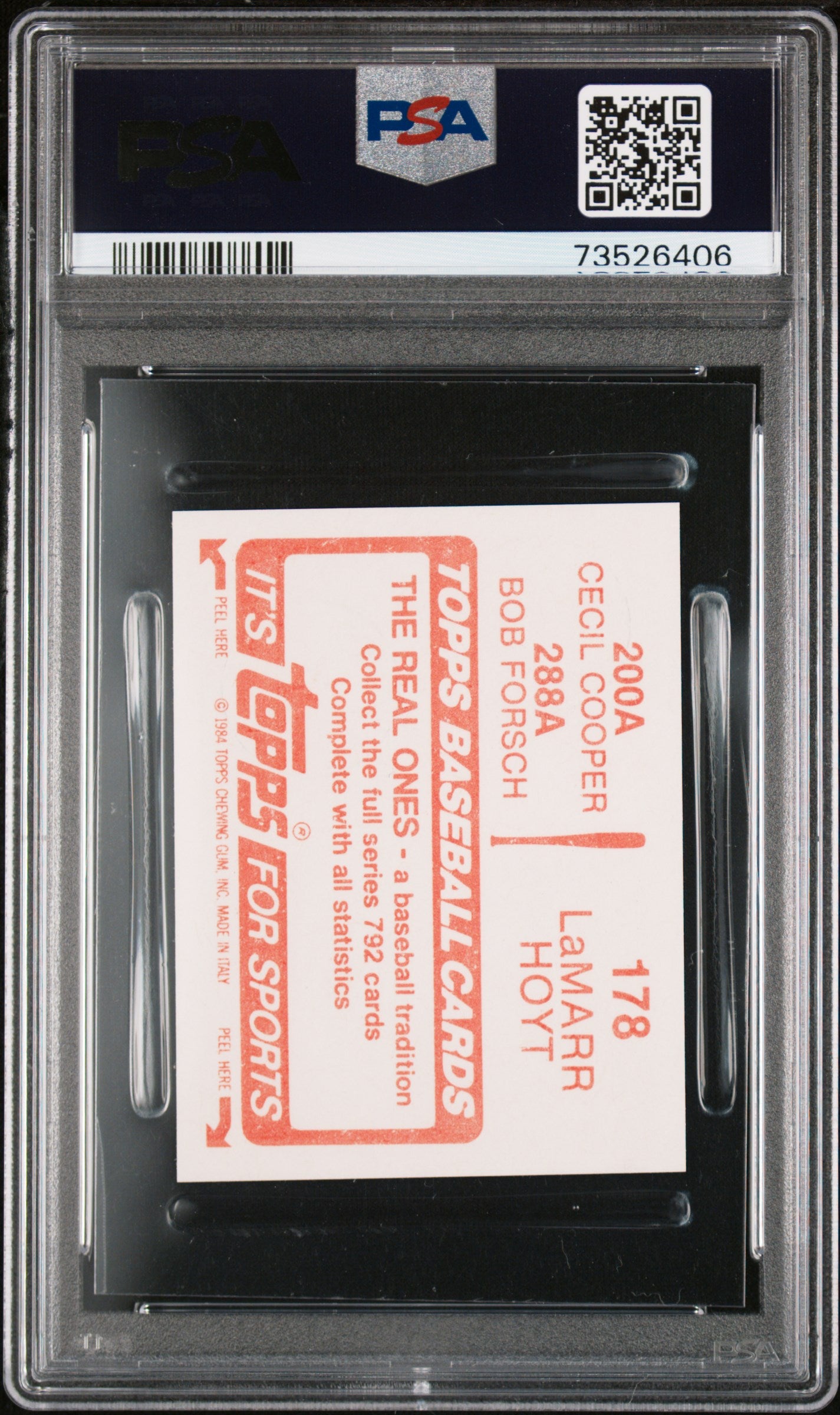 1984 Topps Stickers Baseball Lamarr Hoyt-178 Psa 8 73526406