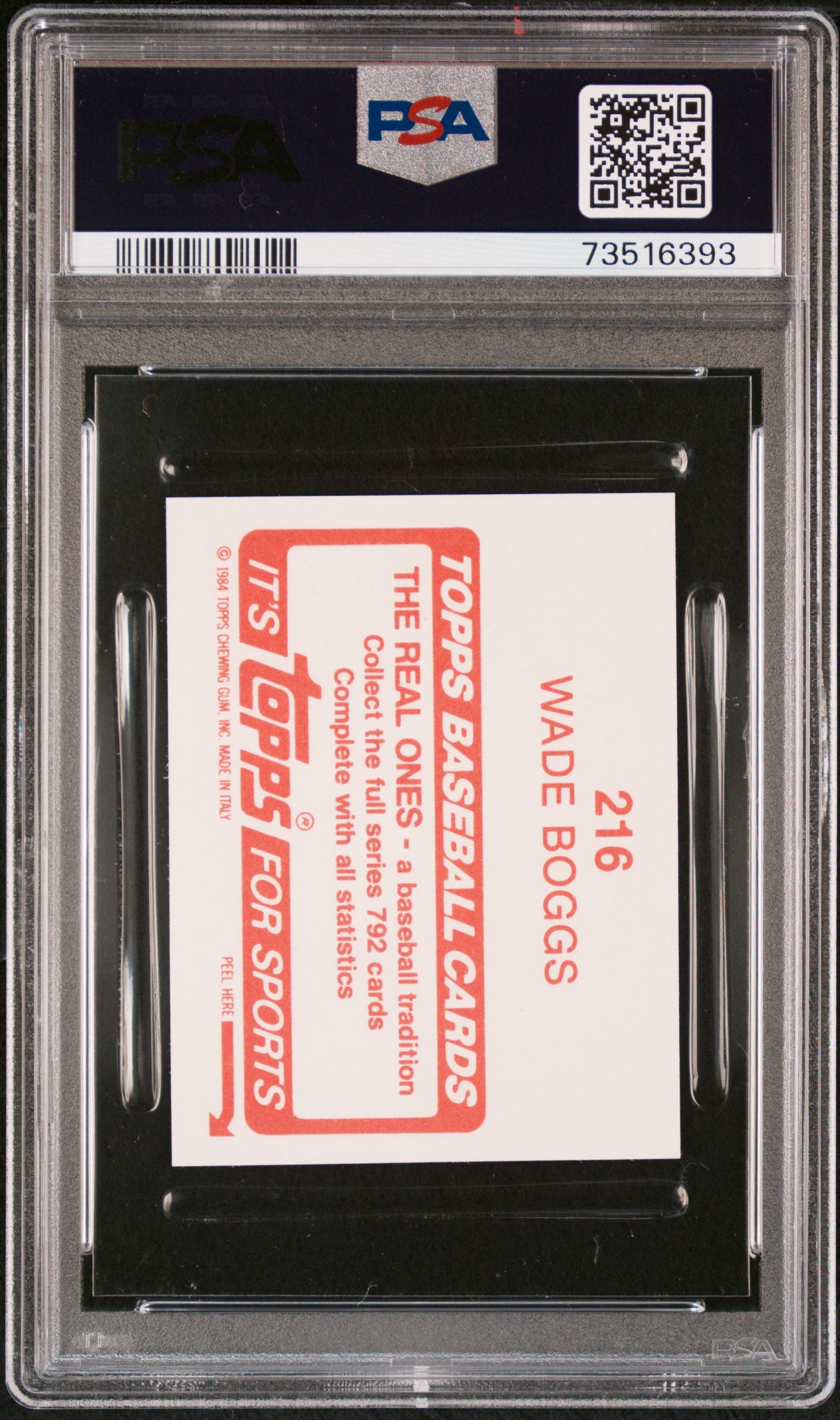 1984 Topps Stickers Baseball Wade Boggs #216 Psa 9 73516393