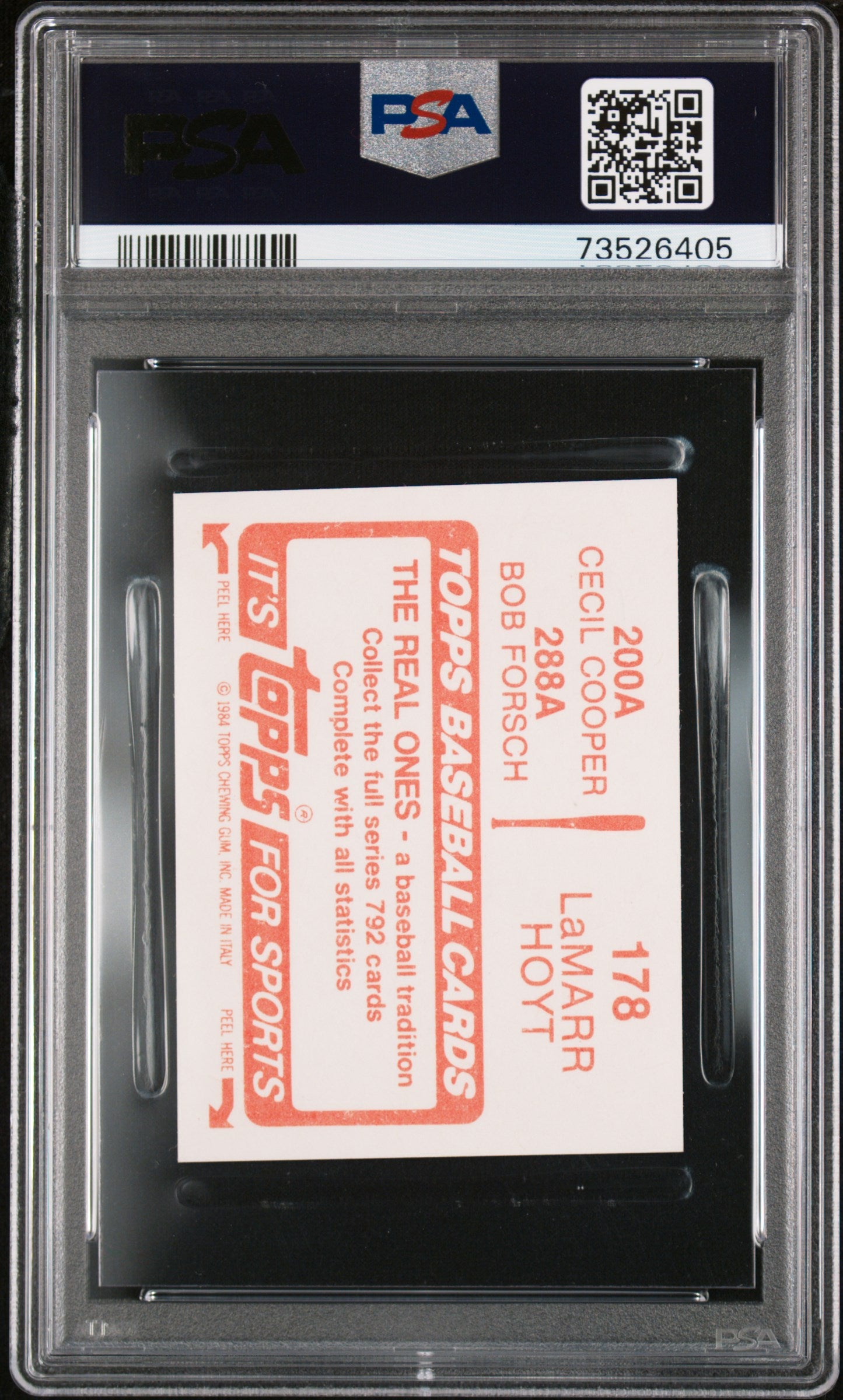 1984 Topps Stickers Baseball Lamarr Hoyt-178 Psa 8 73526405