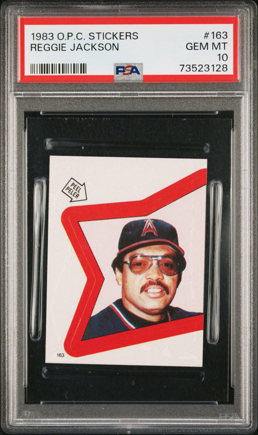 1983 O-pee-chee Stickers Baseball Reggie Jackson #163 Psa 10 73523128