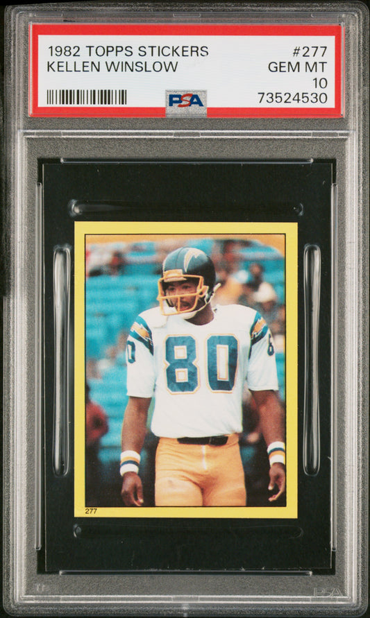 1982 Topps Stickers Football Kellen Winslow #277 Psa 10 73524530