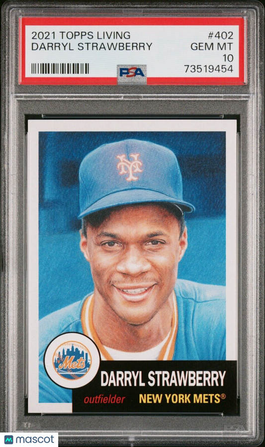 2021 Topps Living Set Darryl Strawberry Baseball Card #402 PSA 10 Gem Mint