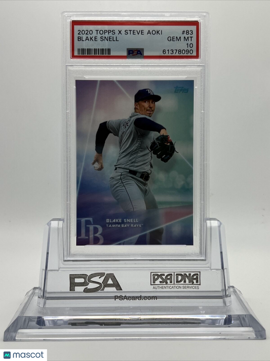 2020 Topps X Steve Aoki Blake Snell Baseball Card #83 PSA 10