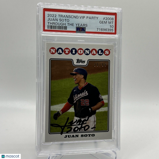 2022 Topps Transcendent VIP Party Juan Soto Baseball Card #2008 PSA 10 23/95