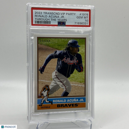 2022 Topps Transcendent VIP Party Ronald Acuna Jr. Card #1976 PSA 10 35/95