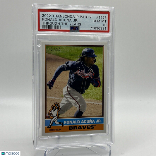 2022 Topps Transcendent VIP Party Ronald Acuna Jr. Card #1976 PSA 10 35/95