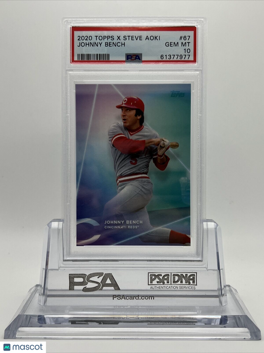 2020 Topps X Steve Aoki Johnny Bench Baseball Card #67 PSA 10