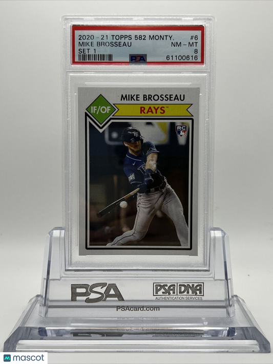 2021 Topps 582 Montgomery Club Set 1 Mike Brosseau Rookie Card #6 PSA 8