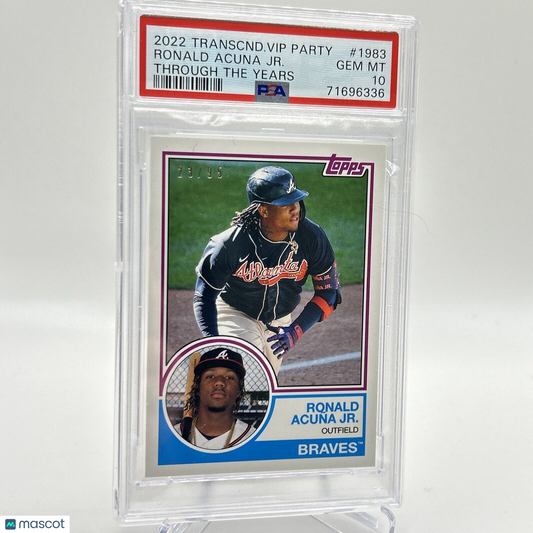 2022 Topps Transcendent VIP Party Ronald Acuna Jr. Card #1983 PSA 10 23/95