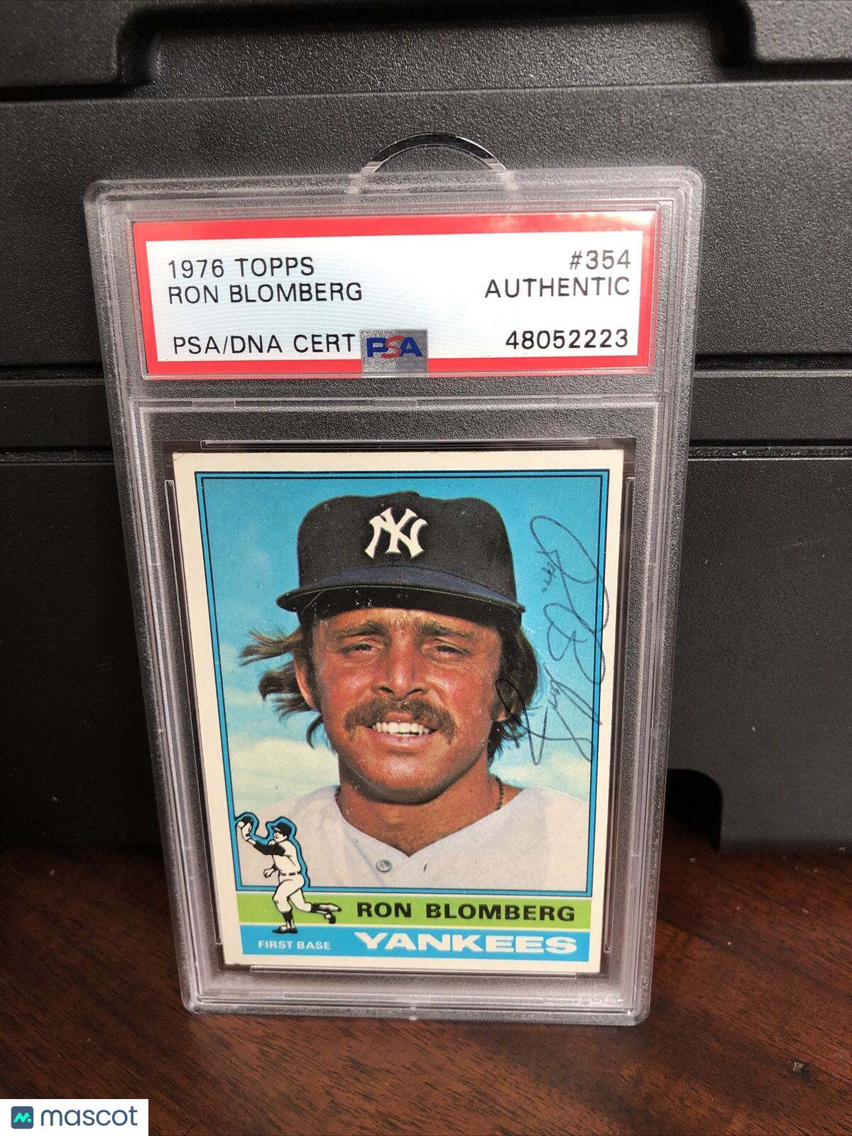 1976 Topps Ron Blomberg #354 Autograph PSA/DNA Authentic