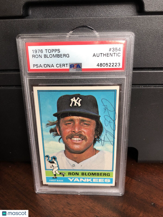1976 Topps Ron Blomberg #354 Autograph PSA/DNA Authentic