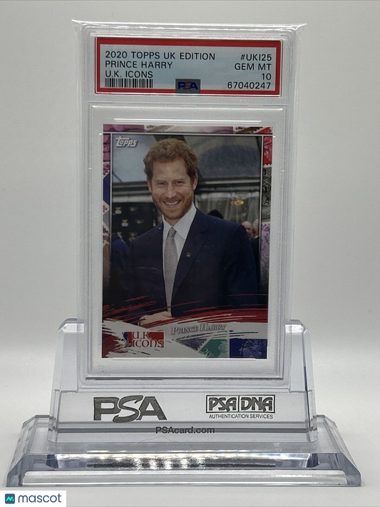 2020 Topps UK Edition Prince Harry U.K. Icons Card #UK125 PSA 10 Gem Mint