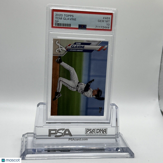 2020 Topps Tom Glavine SP Baseball Card #469 PSA 10 Gem Mint