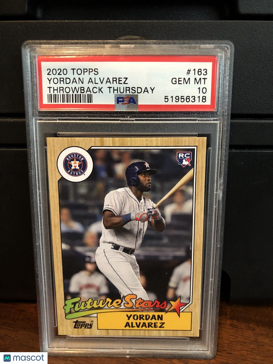 2020 Topps Throwback Thursday Yordan Alvarez Rookie Baseball Card #163 PSA 10