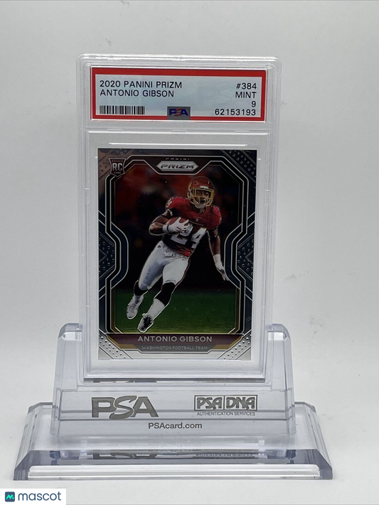 2020 Panini Prizm Antonio Gibson Rookie Football Card #384 PSA 9