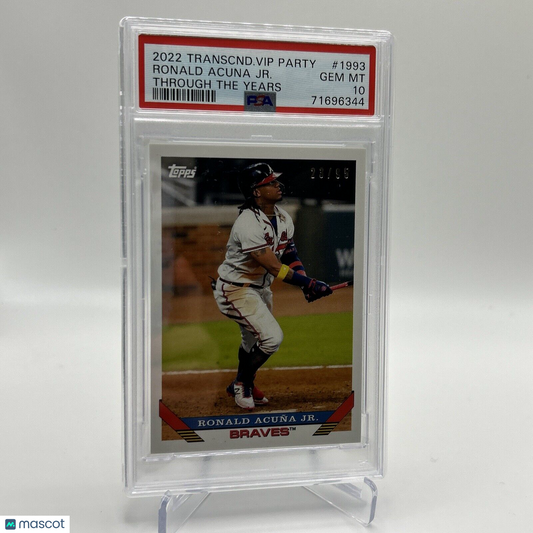 2022 Topps Transcendent VIP Party Ronald Acuna Jr. Card #1993 PSA 10 23/95