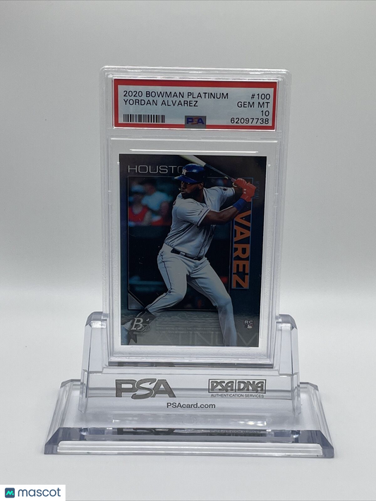 2020 Bowman Platinum Yordan Alvarez Rookie Baseball Card #100 PSA 10 Gem Mint