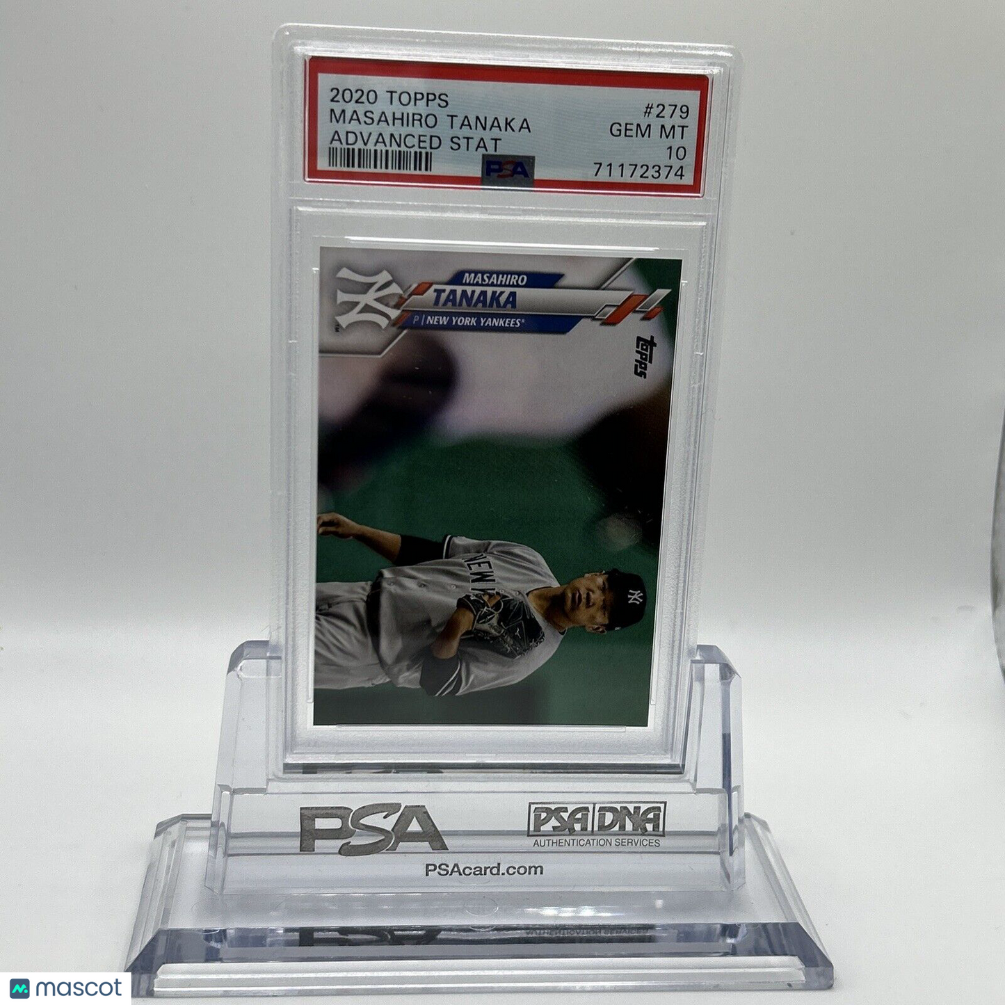 2020 Topps Masahiro Tanaka Advanced Stat Baseball Card #279 PSA 10 Gem Mint POP1