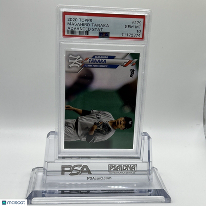 2020 Topps Masahiro Tanaka Advanced Stat Baseball Card #279 PSA 10 Gem Mint POP1