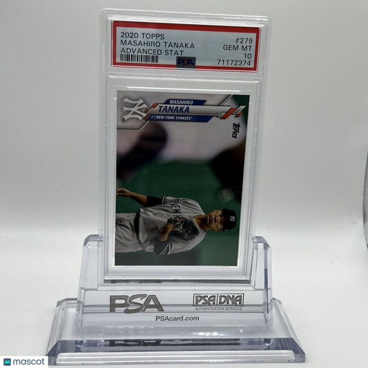 2020 Topps Masahiro Tanaka Advanced Stat Baseball Card #279 PSA 10 Gem Mint POP1