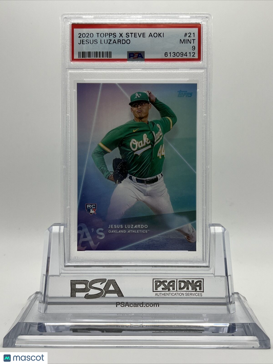 2020 Topps X Steve Aoki Jesus Luzardo Rookie Baseball Card #21 PSA 9