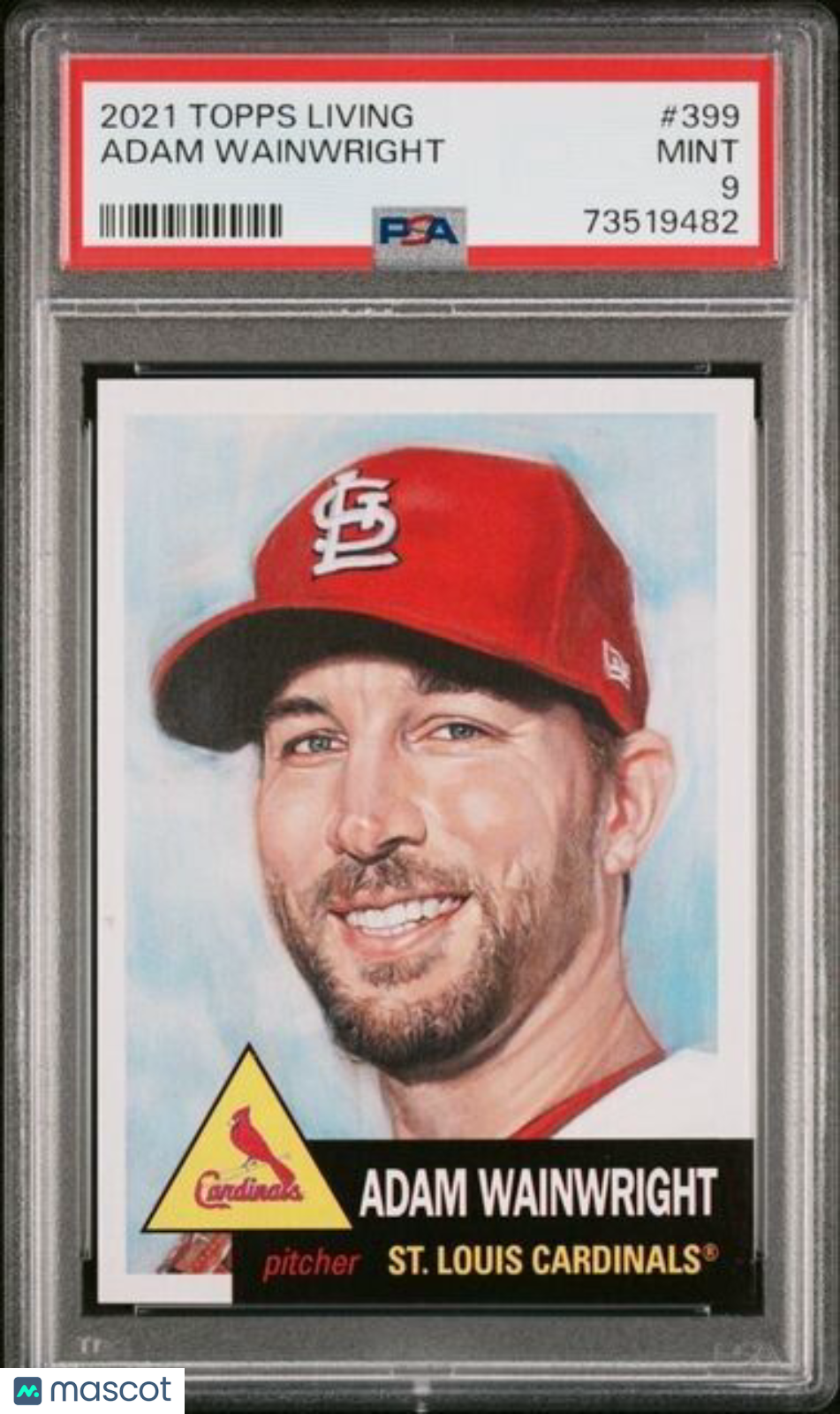 2021 Topps Living Set Adam Wainwright Baseball Card #399 PSA 9 Mint