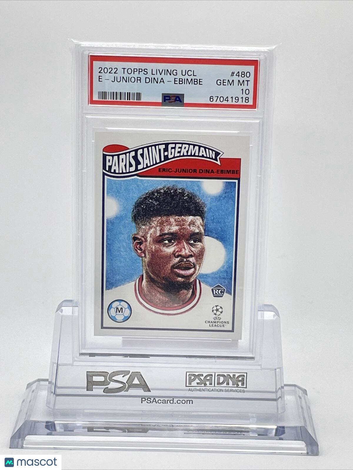 2022 Topps UEFA Living Set Eric-Junior Dina-Ebimbe Card #480 PSA 10 Gem Mint
